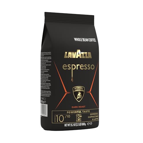 Lavazza, Espresso for Automobili Lamborghini, Arabica and Robusta Blend, Dark Roast, Whole Bean Coffee, 2.2 lb