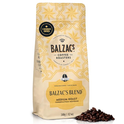 Balzac's Coffee Roasters, Balzac’s Blend, 100% Arabica Coffee, Medium Roast, Whole Bean Coffee, 340g