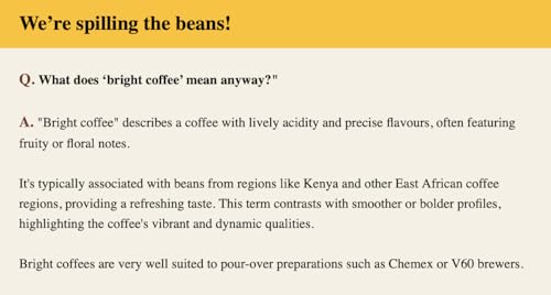 Muskoka Roastery Coffee, SO Bright, 100% Arabica Coffee, Light Roast, Whole Bean, 400g