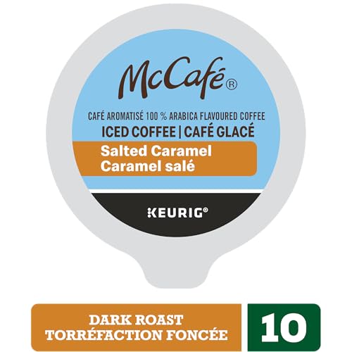 McCafe,  Salted Caramel Iced Coffee,  Arabica,  Dark Roast,  K-Cup Coffee Pods,  10 Count