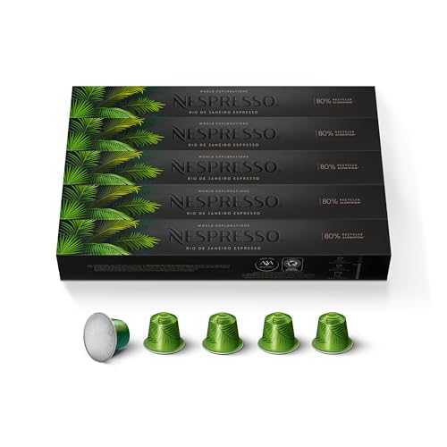 Nespresso Capsules OriginalLine,  Rio de Janeiro Espresso,  Dark Roast,  Coffee Pods,  50-Count