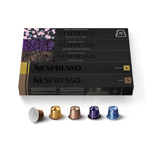 Nespresso Capsules OriginalLine,  Ispirazione Variety Pack,  Mild to Dark Roast,  Coffee Pods,  50-Count