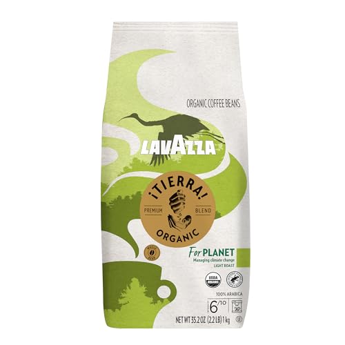 Lavazza, ¡Tierra! Organic for Planet, 100% Arabica, Light Roast, Whole Bean Coffee, 2.2 lb