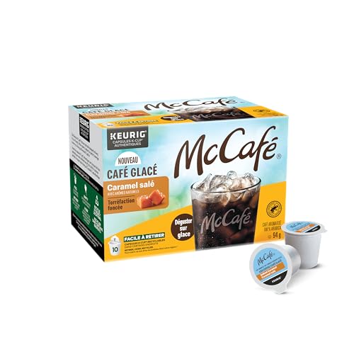 McCafe,  Salted Caramel Iced Coffee,  Arabica,  Dark Roast,  K-Cup Coffee Pods,  10 Count