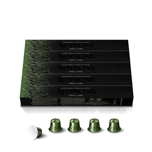 Nespresso Capsules OriginalLine,  Master Origin India,  Dark Roast,  Coffee Pods,  50-Count