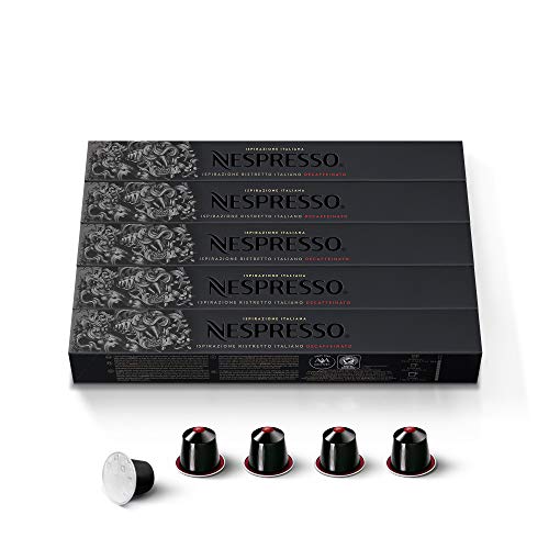 Nespresso Capsules OriginalLine,  Ristretto Decaffeinato,  Dark Roast,  Espresso Coffee Pods,  50-Count