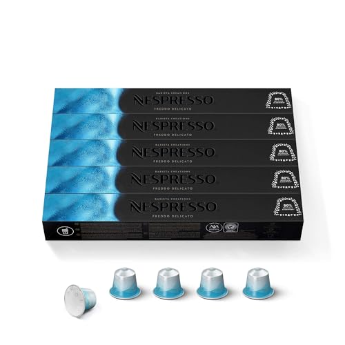 Nespresso Capsules OriginalLine,  Freddo Delicato,  Light Roast,  Iced Espresso Coffee Pods,  50-Count