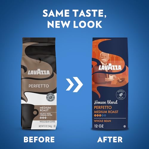 Lavazza, House Blend Perfetto, 100% Arabica, Medium Roast, Whole Bean Coffee, 12 oz