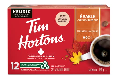 Tim Hortons, Maple, 100% Arabica, Medium Roast, K-Cup Pods,  12 Count