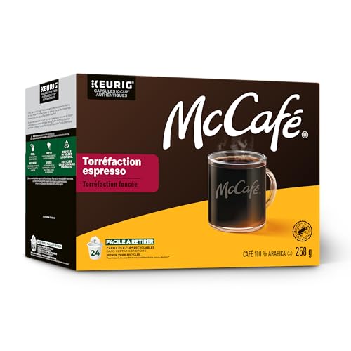 McCafe,  Espresso Roast,  Arabica,  Dark Roast,  K-Cup Coffee Pods,  24 Count