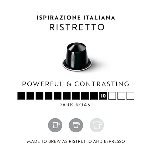 Nespresso Capsules OriginalLine,  Ristretto Intenso,  Dark Roast,  Espresso Coffee Pods,  50-Count