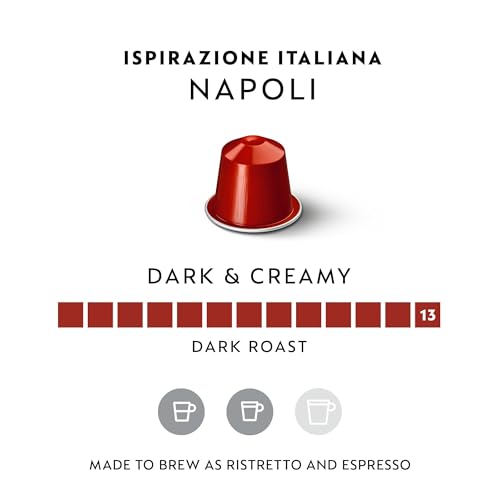 image Nespresso Capsules OriginalLine,  Ispirazione Napoli,  Dark Roast,  Espresso Coffee Pods,  50-Count