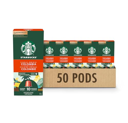 Starbucks, Single Origin Colombia, Medium Roast, Coffee Pods, 5 x 10-Count