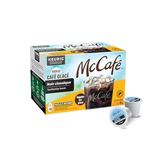 McCafe,  Classic Black Iced Coffee,  Arabica,  Dark Roast,  K-Cup Coffee Pods,  10 Count