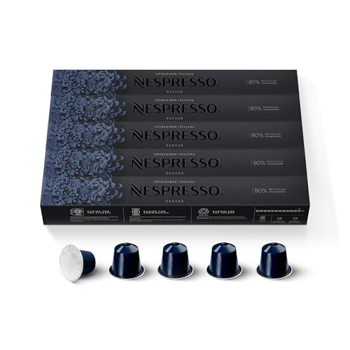 Nespresso Capsules OriginalLine,  Kazaar Intenso,  Dark Roast,  Coffee Pods,  50-Count