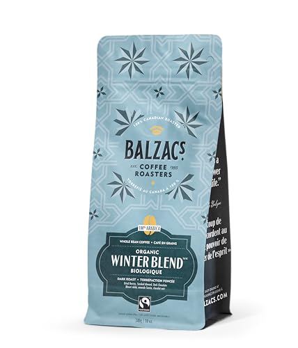 Balzac's Coffee Roasters, Winter Blend, 100% Arabica Coffee, Dark Roast, Whole Bean Coffee, 340g