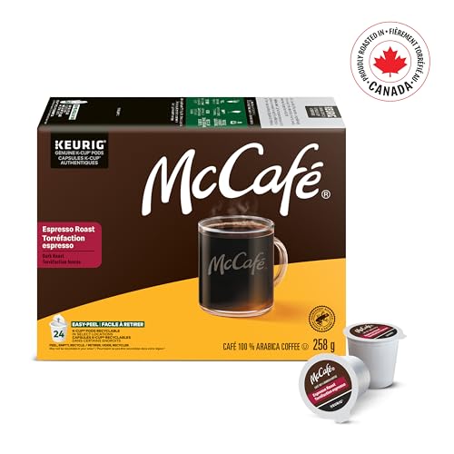 McCafe,  Espresso Roast,  Arabica,  Dark Roast,  K-Cup Coffee Pods,  24 Count