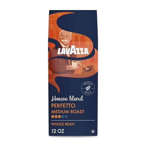 Lavazza, House Blend Perfetto, 100% Arabica, Medium Roast, Whole Bean Coffee, 12 oz