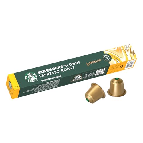 Starbucks, Blonde Espresso Roast, Light Roast, Coffee Pods, 10-Count
