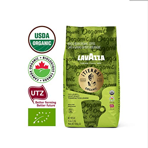 Lavazza, ¡Tierra! Organic for Planet, 100% Arabica, Light Roast, Whole Bean Coffee, 6x2.2 lb
