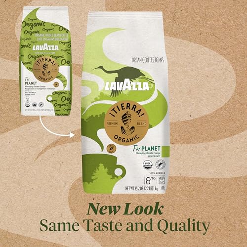 Lavazza, ¡Tierra! Organic for Planet, 100% Arabica, Light Roast, Whole Bean Coffee, 2.2 lb