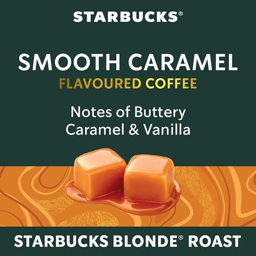 Starbucks, Smooth Caramel Flavored, Blonde Roast, Coffee Pods, 5 x 10-Count