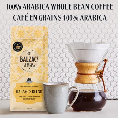 Balzac's Coffee Roasters, Balzac’s Blend, 100% Arabica Coffee, Medium Roast, Whole Bean Coffee, 340g