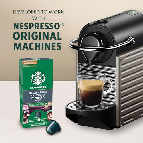 Starbucks, Decaf Espresso Roast, Dark Roast, Coffee Pods, 5 x 10-Count