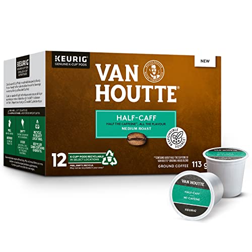 Van Houtte, Half Caff, 100% Arabica, Medium Roast, K-Cup Pods, 72 Count