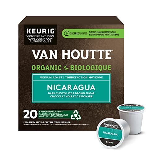 Van Houtte, Nicaragua, Organic Fairtrade Coffee, 100% Arabica, Medium Roast, K-Cup Pods, 20 Count