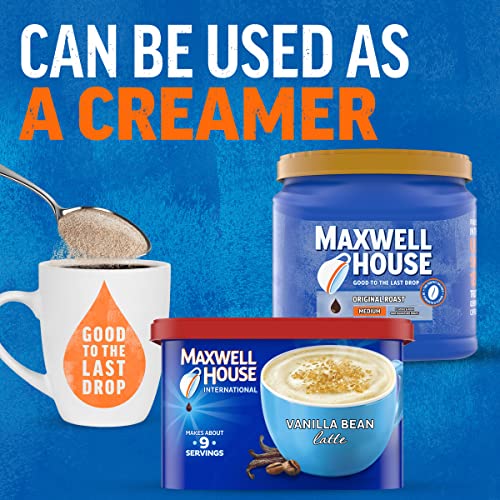 Maxwell House,  International Vanilla Bean Latte,  Kosher,  Light Roast,  Instant Coffee,  Canister 8.5 oz