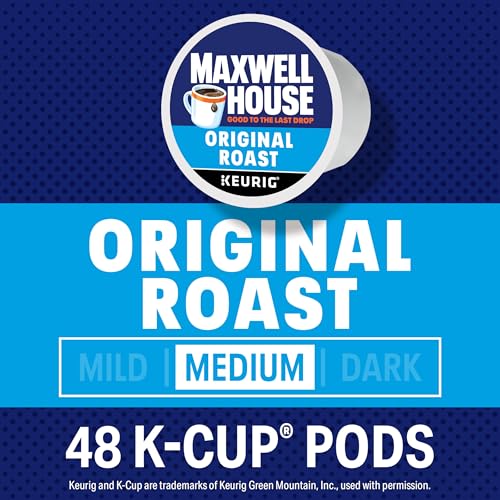 Maxwell House,  Original Roast,  100% Pure Coffee,  Medium Roast,  K-Cup Coffee Pods,  48 Count