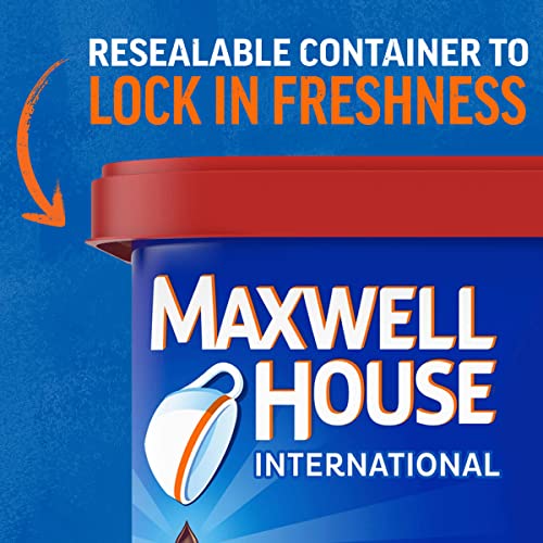 Maxwell House,  International Vanilla Bean Latte,  Kosher,  Light Roast,  Instant Coffee,  Canister 8.5 oz