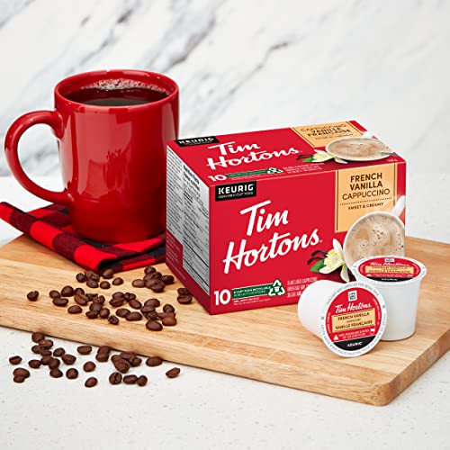 Tim Hortons, French Vanilla, 100% Arabica, Medium Roast, Flavoured Coffee, K-Cup Pods, 10 Count