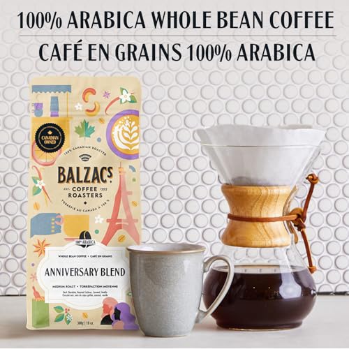Balzac's Coffee Roasters, Anniversary Blend, 100% Arabica Coffee, Medium Roast, Whole Bean Coffee, 300g