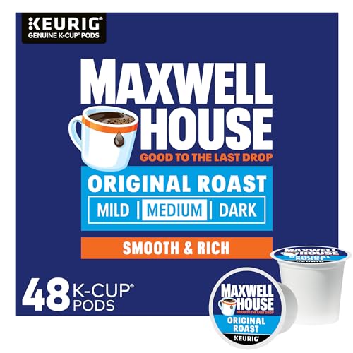 Maxwell House,  Original Roast,  100% Pure Coffee,  Medium Roast,  K-Cup Coffee Pods,  48 Count