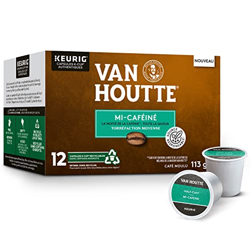 Van Houtte, Half Caff, 100% Arabica, Medium Roast, K-Cup Pods, 72 Count
