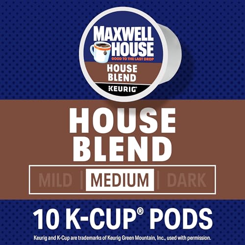 Maxwell House,  House Blend,  100% Arabica Coffee,  Medium Roast,  K-Cup Coffee Pods,  10 Count