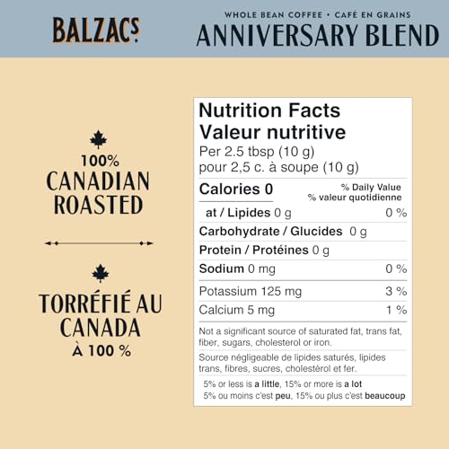 Balzac's Coffee Roasters, Anniversary Blend, 100% Arabica Coffee, Medium Roast, Whole Bean Coffee, 300g