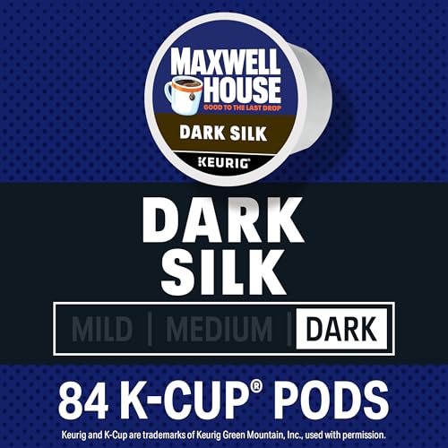 Maxwell House,  Dark Silk,  100% Pure Coffee,  Dark Roast,  K-Cup Coffee Pods,  84 Count