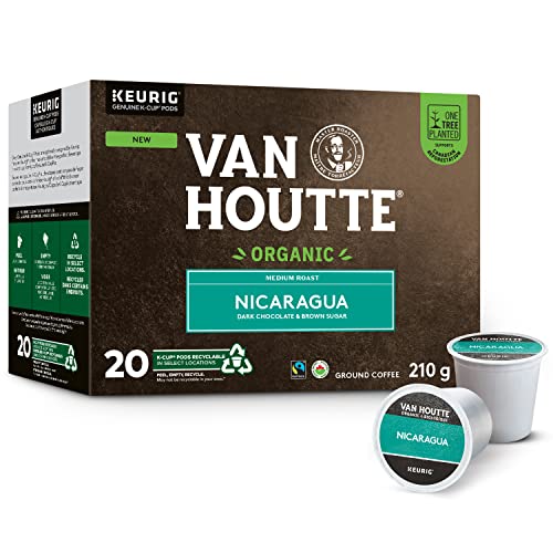 Van Houtte, Nicaragua, Organic Fairtrade Coffee, 100% Arabica, Medium Roast, K-Cup Pods, 20 Count