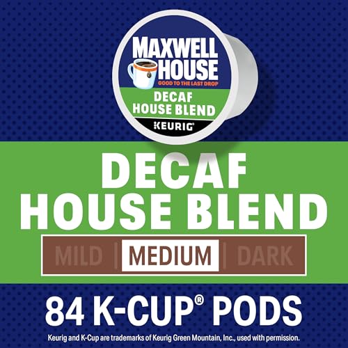 Maxwell House,  Decaf House Blend,  Kosher,  Medium Roast,  K-Cup Coffee Pods,  84 Count