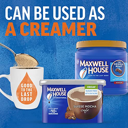 Maxwell House,  Sugar Free Naturally Decaffeinated Suisse Mocha,  Kosher,  Medium Roast,  Instant Coffee,  4 oz