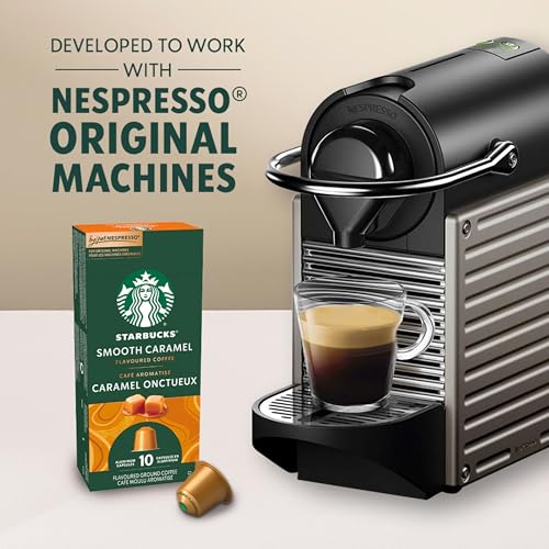 Starbucks, Smooth Caramel Flavored, Blonde Roast, Coffee Pods, 5 x 10-Count