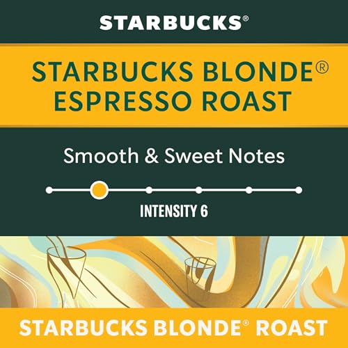 Starbucks, Blonde Espresso Roast, Light Roast, Coffee Pods, 5 x 10-Count