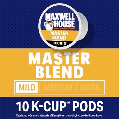 Maxwell House,  Master Blend,  Kosher,  Light Roast,  K-Cup Coffee Pods,  10 Count